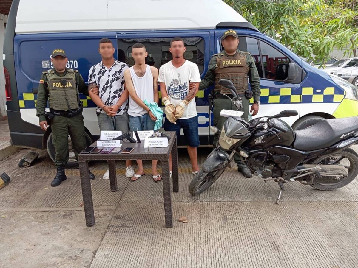 Capturaron a tres presuntos delincuentes dedicados al hurto a mano armada en Turbaco