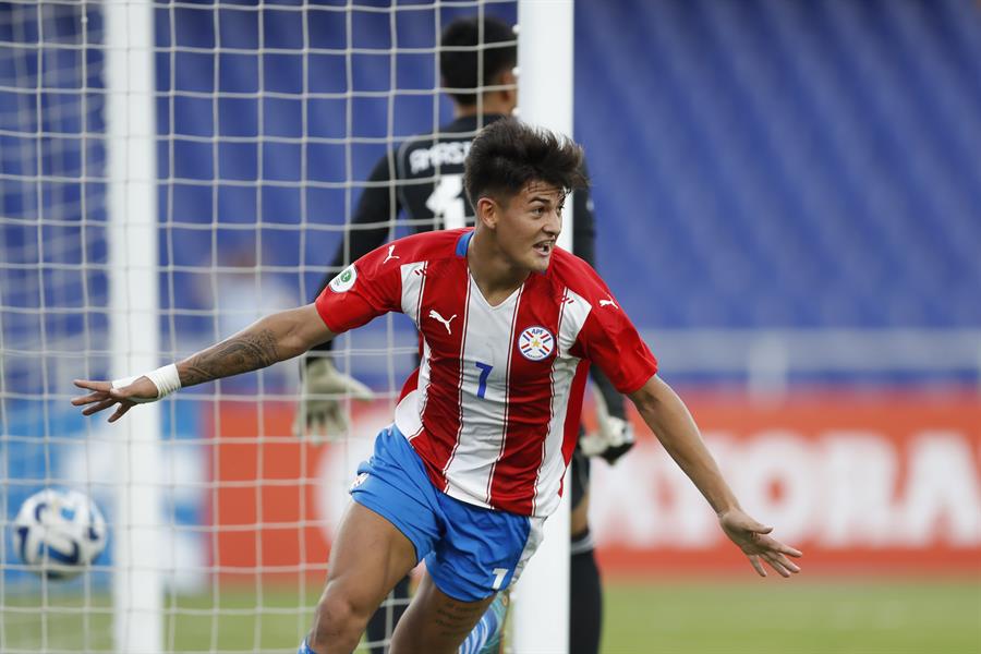 Diego González, autor del gol de Paraguay ante Perú en el Sudamericano Sub-20 / Foot: EFE
