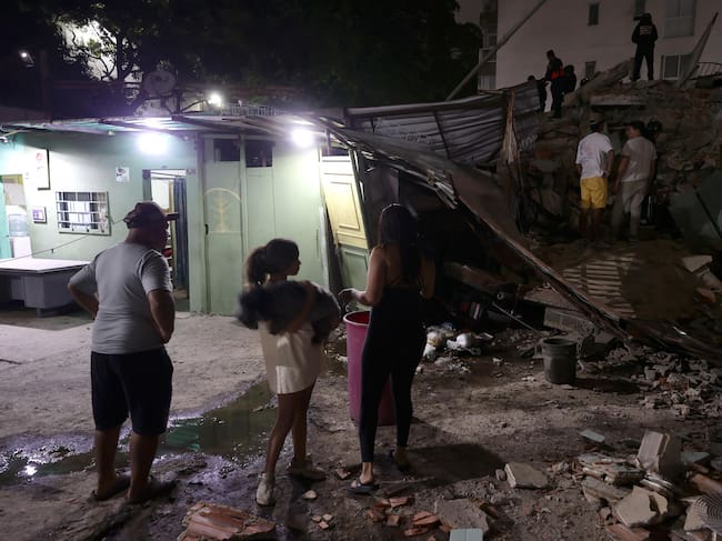 Viviendas colapsaron por terremoto en Venezuela junio 24 de 2026. Foto: EFE.
