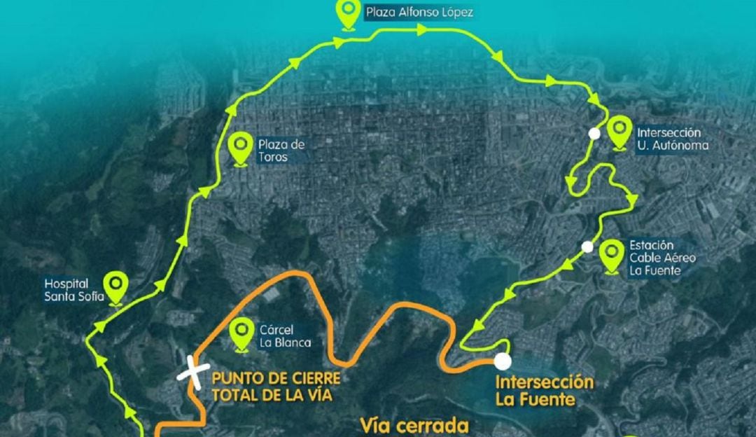 Cierre vial en Manizales