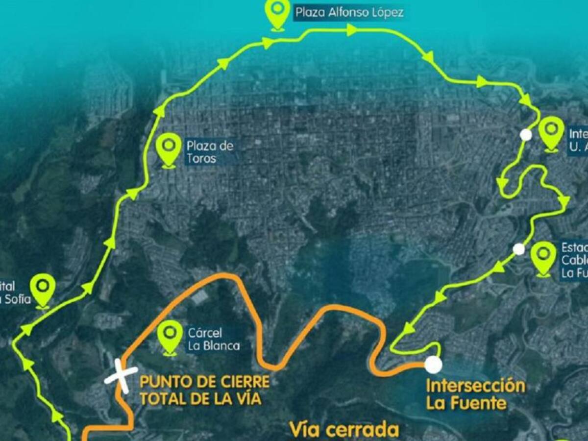 Cierres nocturnos para ubicar un puente peatonal en Manizales