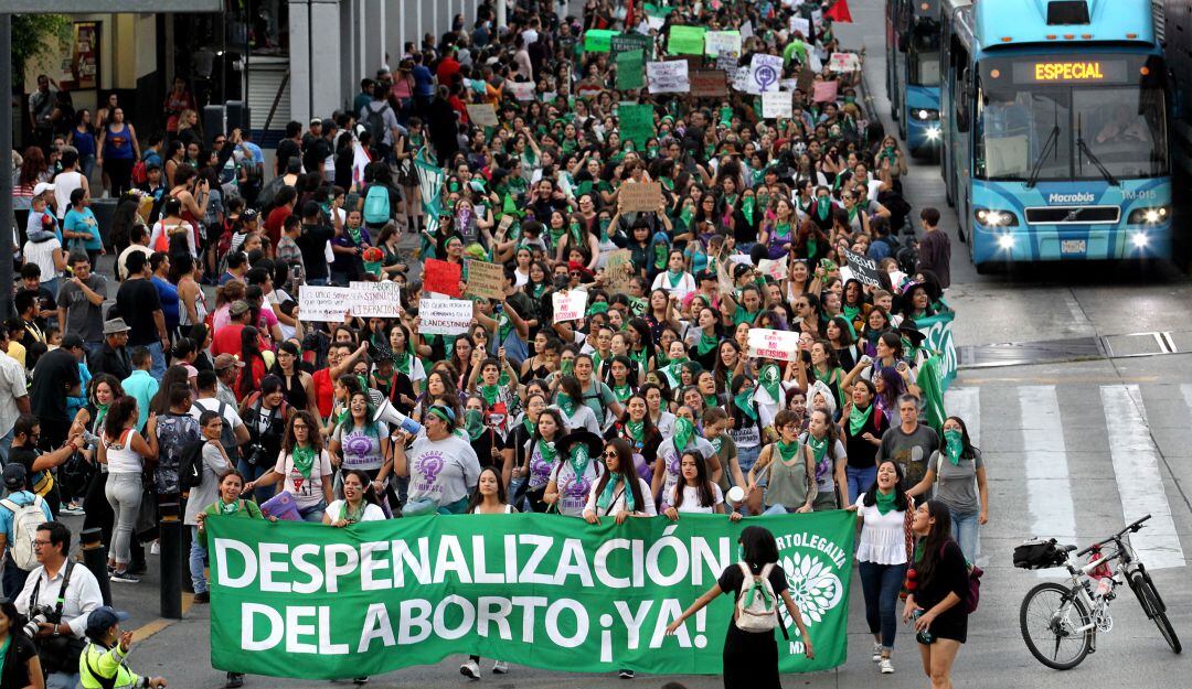 Manifestaciones pro aborto en México.