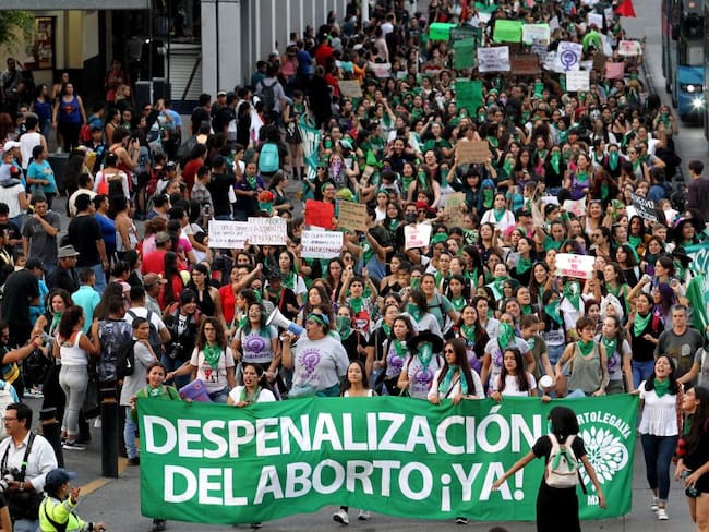 Manifestaciones pro aborto en México.