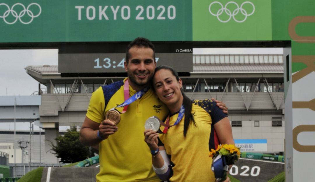 Carlos Ramírez y Mariana Pajón, medallistas en Tokio 2020