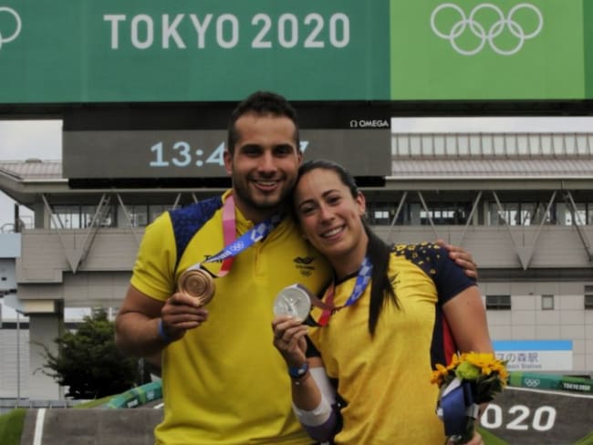 Carlos Ramírez y Mariana Pajón, medallistas en Tokio 2020