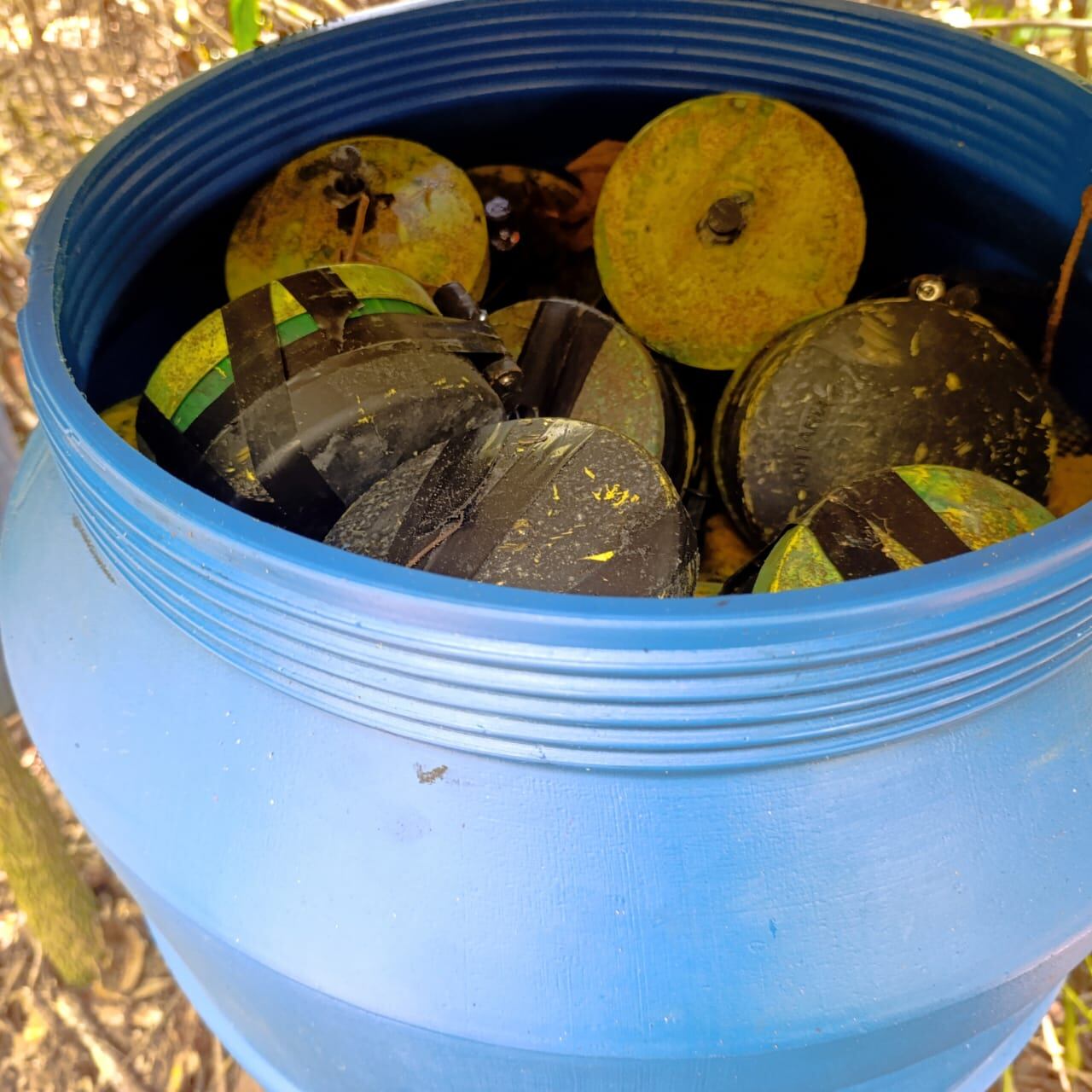 Minas antipersonal encontradas en el Meta. Cortesía| Fuerzas Militares.