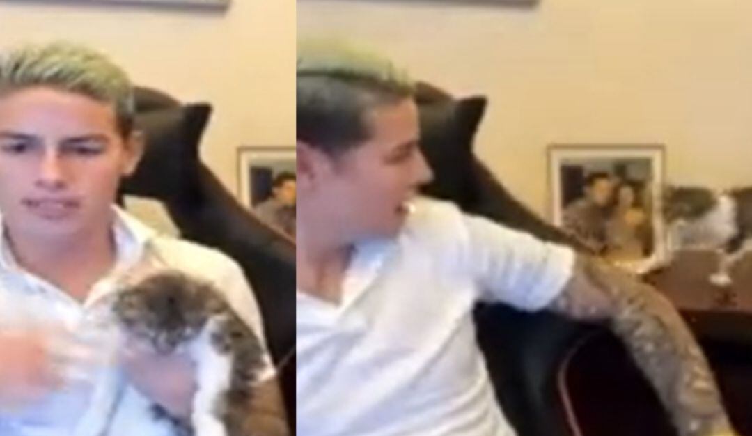 James Rodríguez en stream de Twitch. 