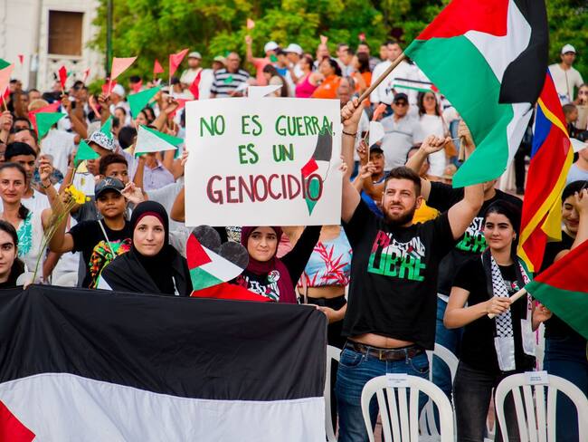 Colombia lideró desde Santa Marta una concentración de solidaridad con Palestina