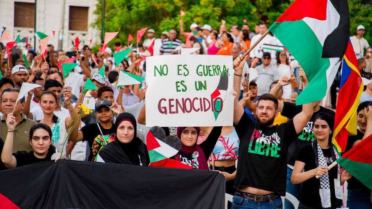 Colombia lideró desde Santa Marta una concentración de solidaridad con Palestina