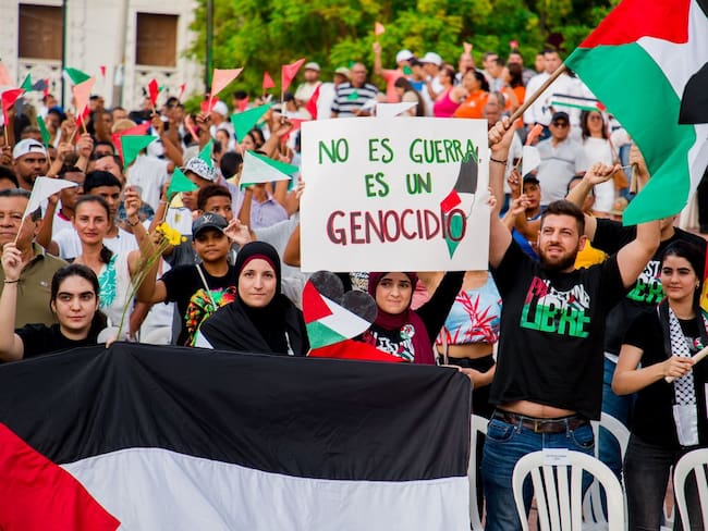 Colombia lideró desde Santa Marta una concentración de solidaridad con Palestina