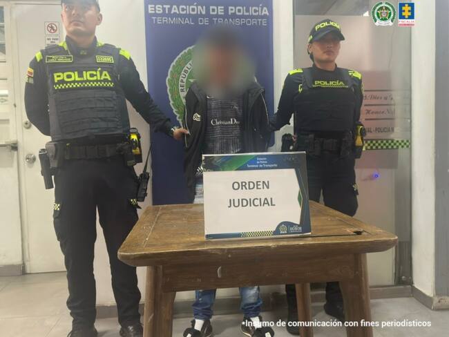 Este hombre de 42 años fue capturado en la Terminal de Transporte de Bogotá