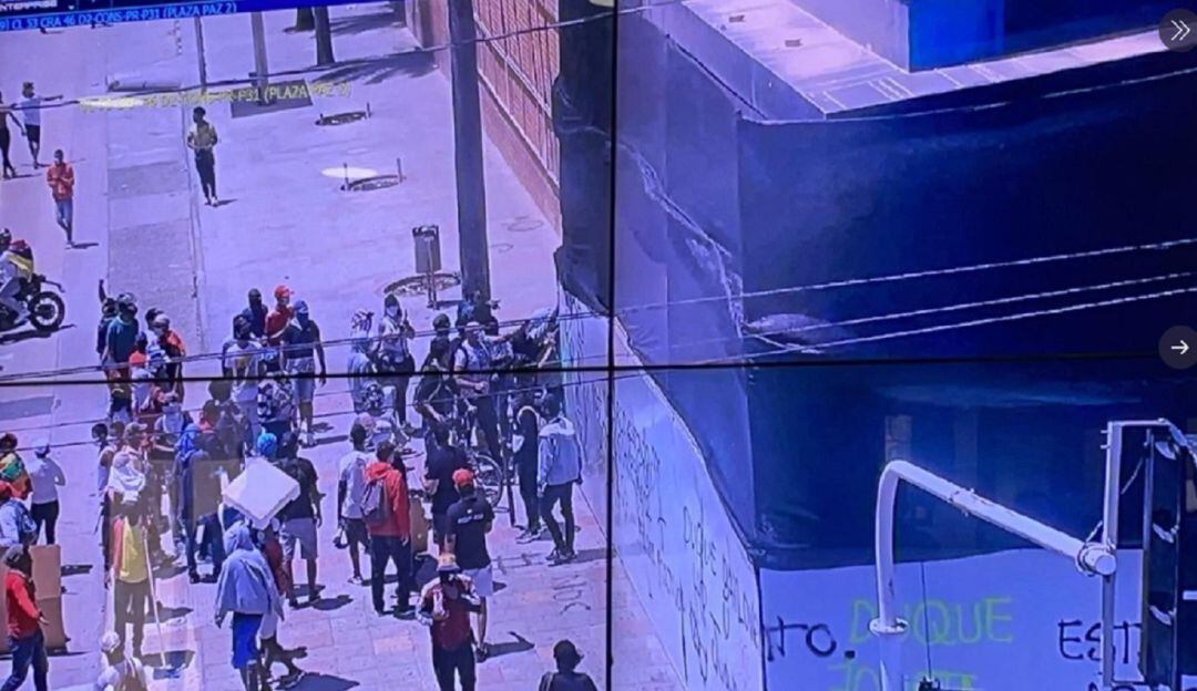 Imagen desde cámara de la Policía