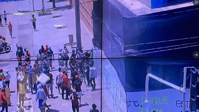 Imagen desde cámara de la Policía
