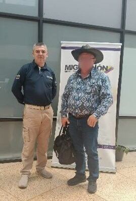 Extranjero inadmitido en Antioquia- foto Migración Colombia