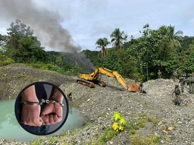 Por el delito de minería ilegal fueron capturadas 3 personas en La Calera