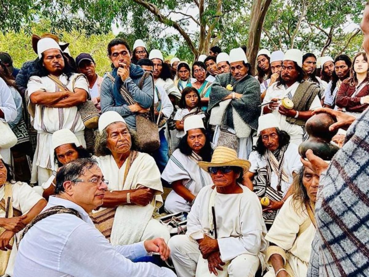 Gustavo Petro tuvo ceremonia ancestral en la Sierra Nevada de Santa Marta