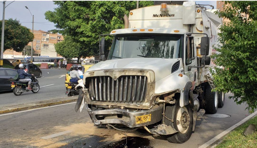 Camión involucrado en el siniestro