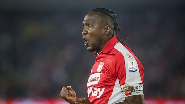 Hugo Rodallega delantero y capitán de Independiente Santa Fe
