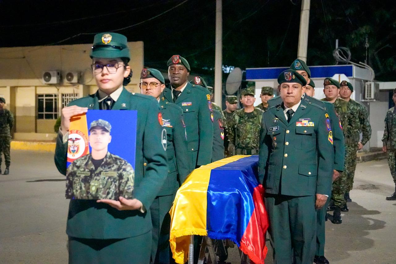 Con honores fue recibido en Cúcuta militar asesinado con un dron en la región del Catatumbo. / Foto: Ejército Nacional.