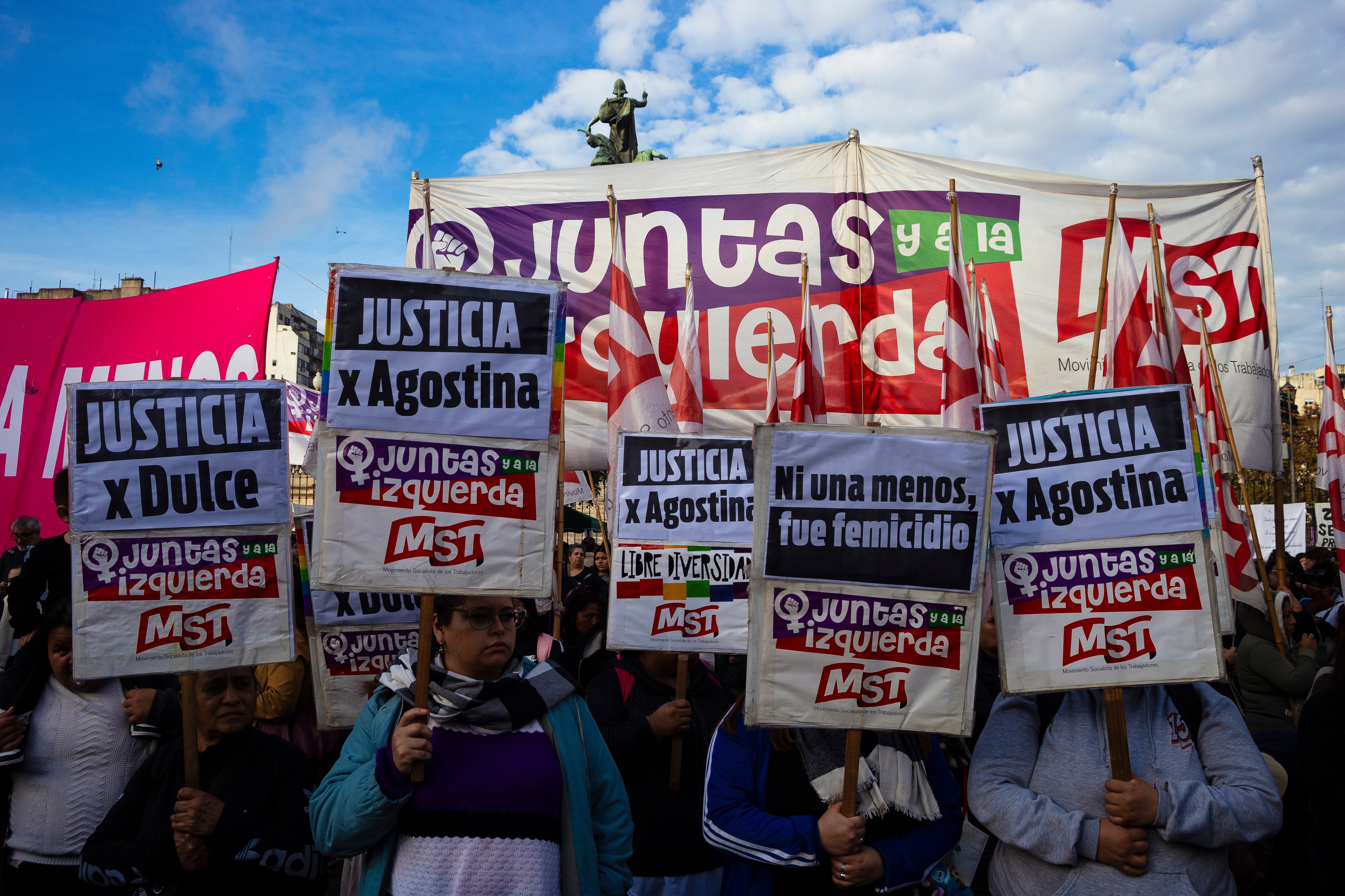 Manifestaciones en rechazo al feminicidio de Agostina Vega. 
(Foto:   Catriel Gallucci Bordoni/NurPhoto via Getty Images)