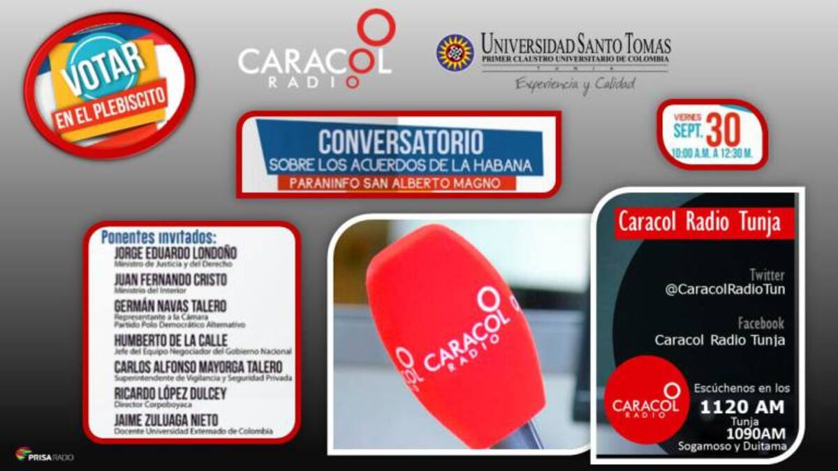 Conversatorio en Tunja ¿Apoya NO o SÍ: Los acuerdos entre el Gobierno Nacional y las FARC-EP?