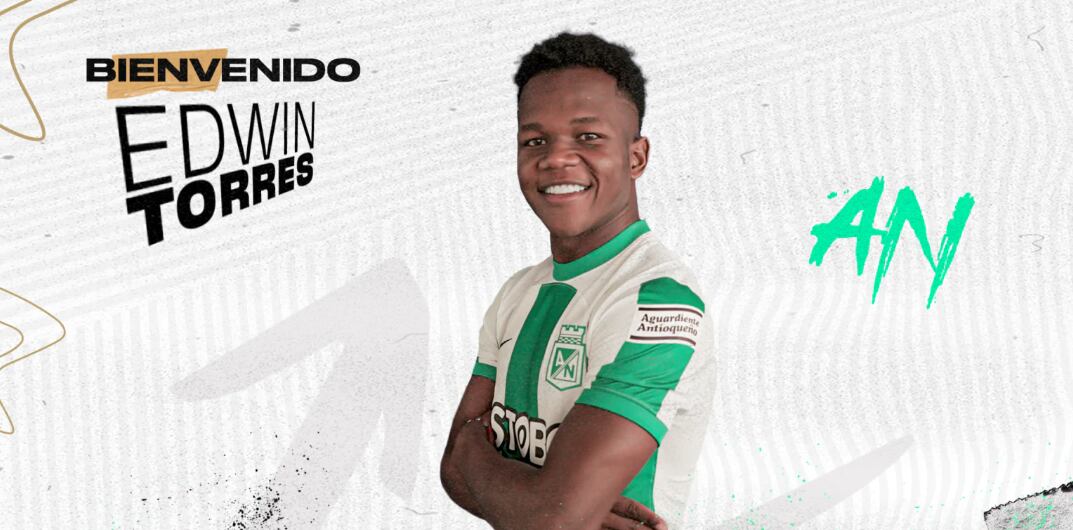 Edwin Torres, nuevo jugador de Nacional / atlnacional.com.co.