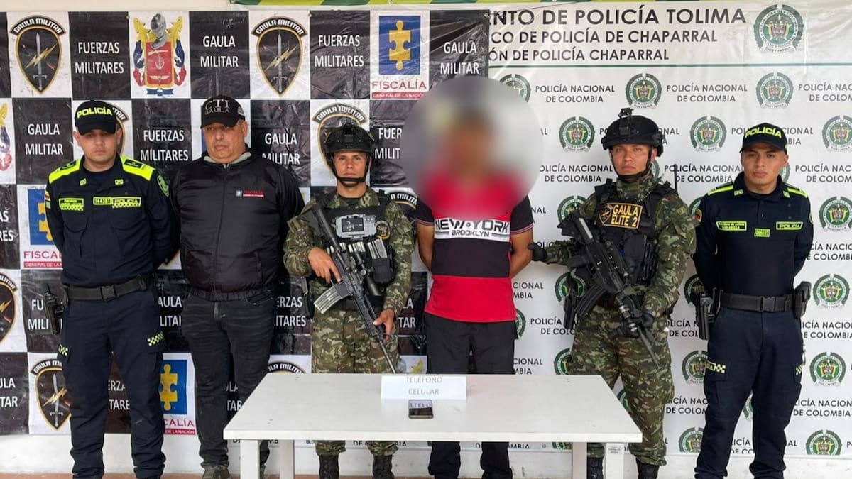 Capturan a uno de los cabecillas del Bloque Central Isaías Pardo de las disidencias en el Tolima