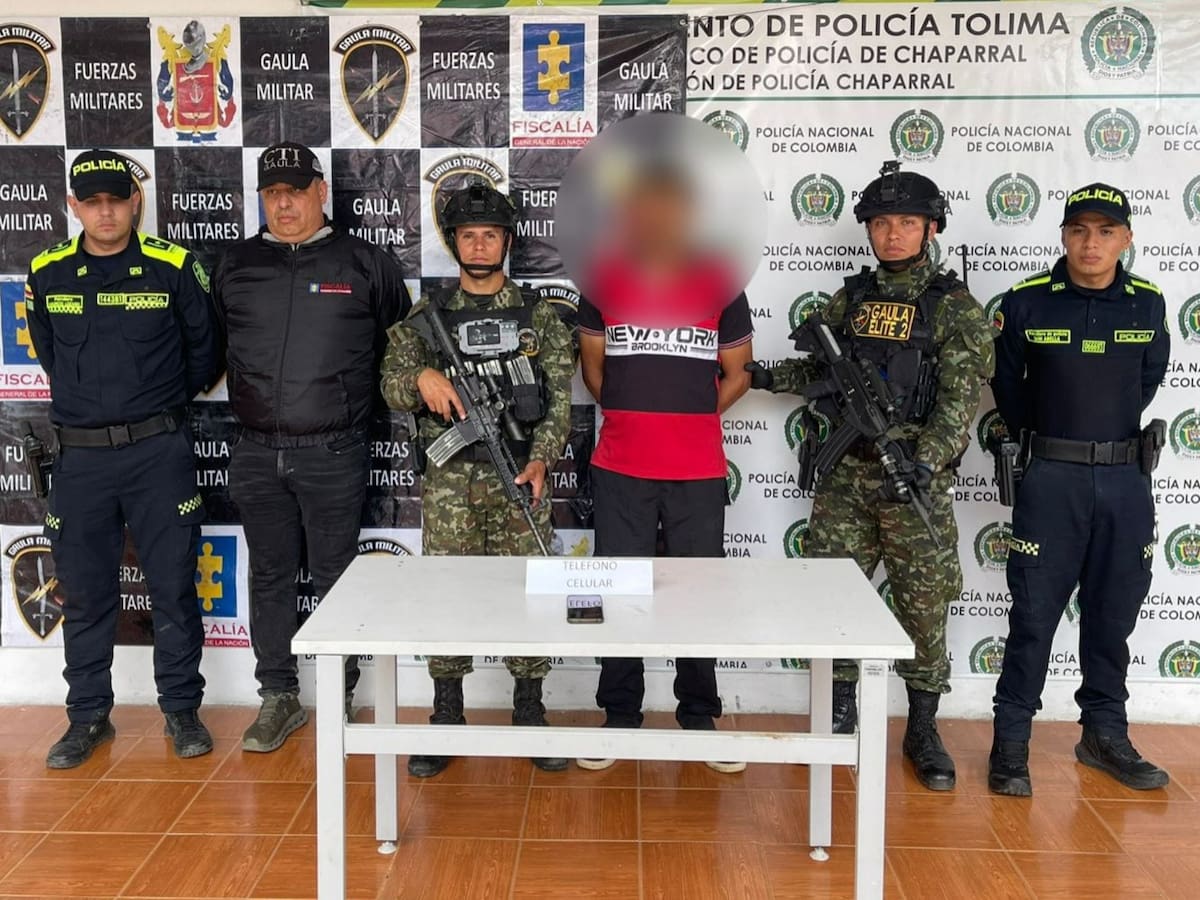 Capturan a uno de los cabecillas del Bloque Central Isaías Pardo de las disidencias en el Tolima