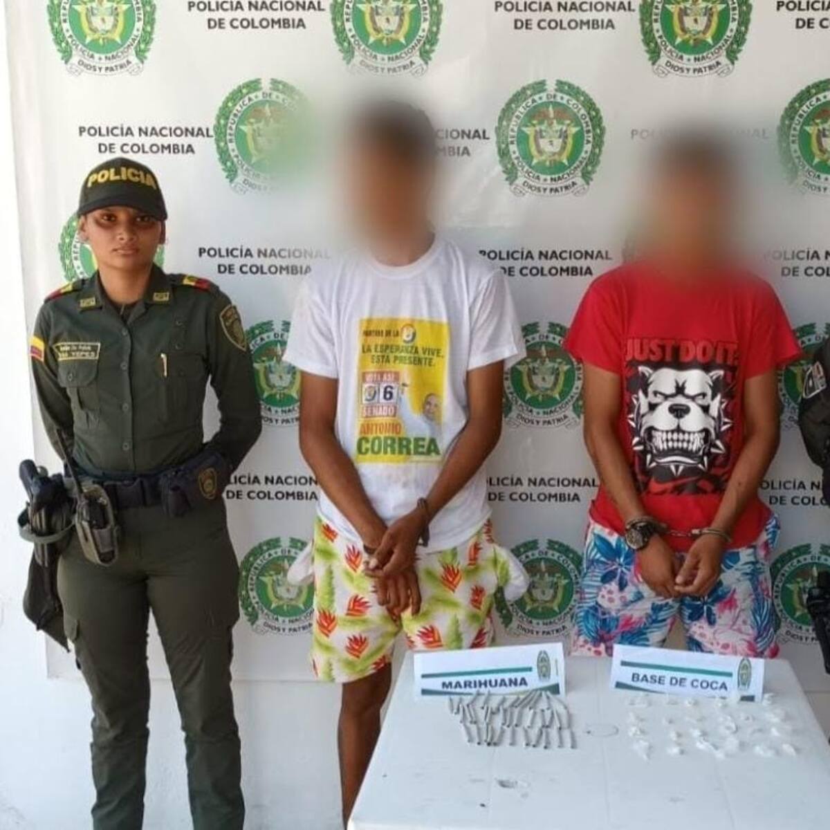 Cayeron dos hermanos por vender drogas cerca a colegio en Arjona, Bolívar