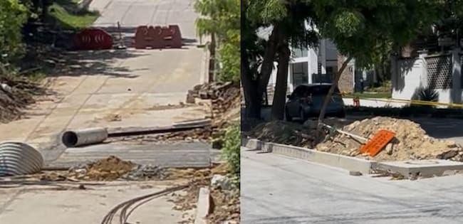 Las obras en ejecución. Foto: Caracol Radio.