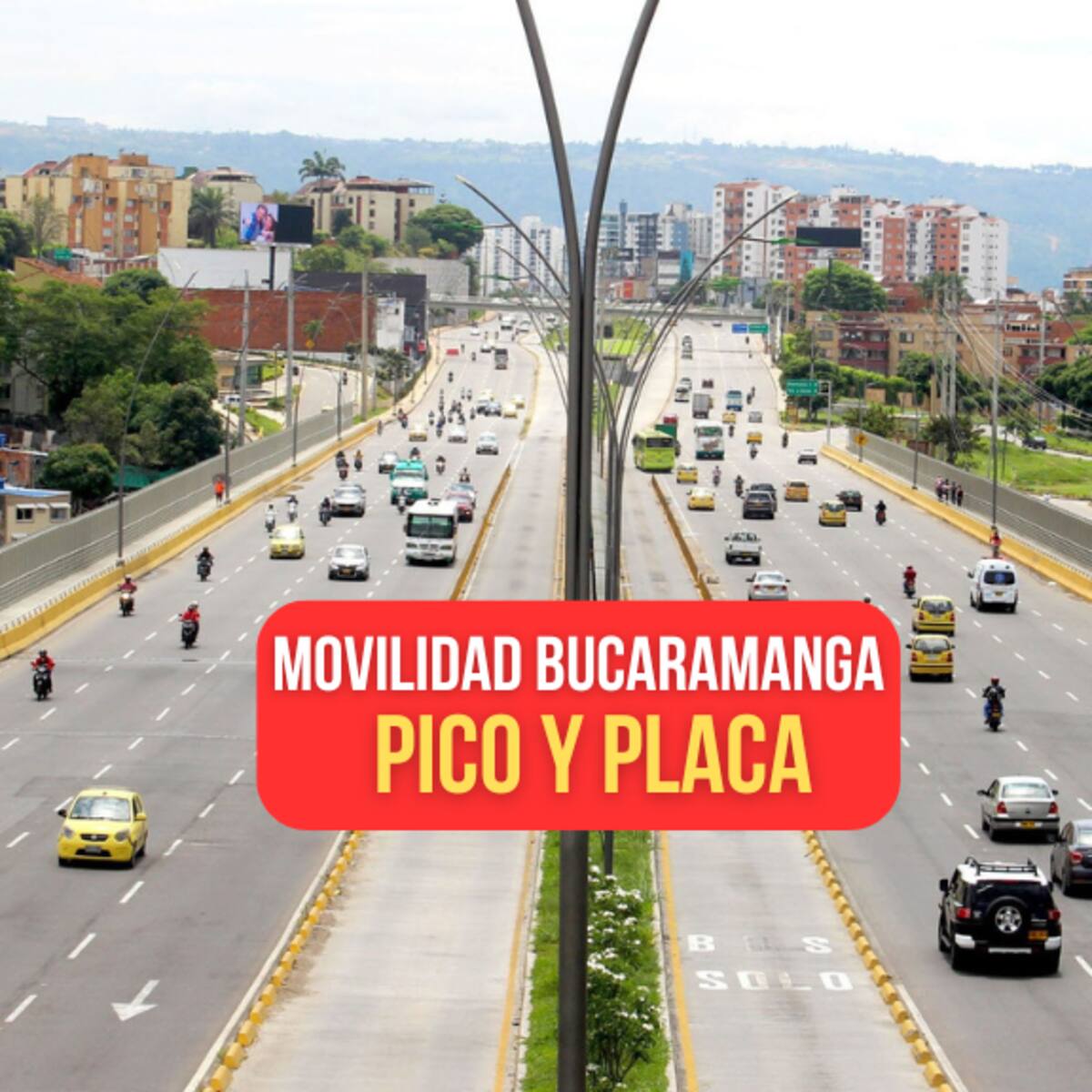 ¿Cómo será el pico y placa de esta semana en Bucaramanga? Así quedó para carros y motos