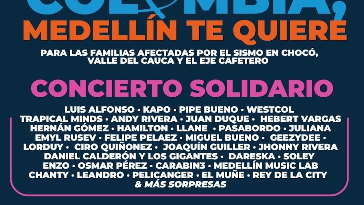 La Alcaldía de Medellín organizó una “donatón” con concierto en el que estarán más de 30 artistas