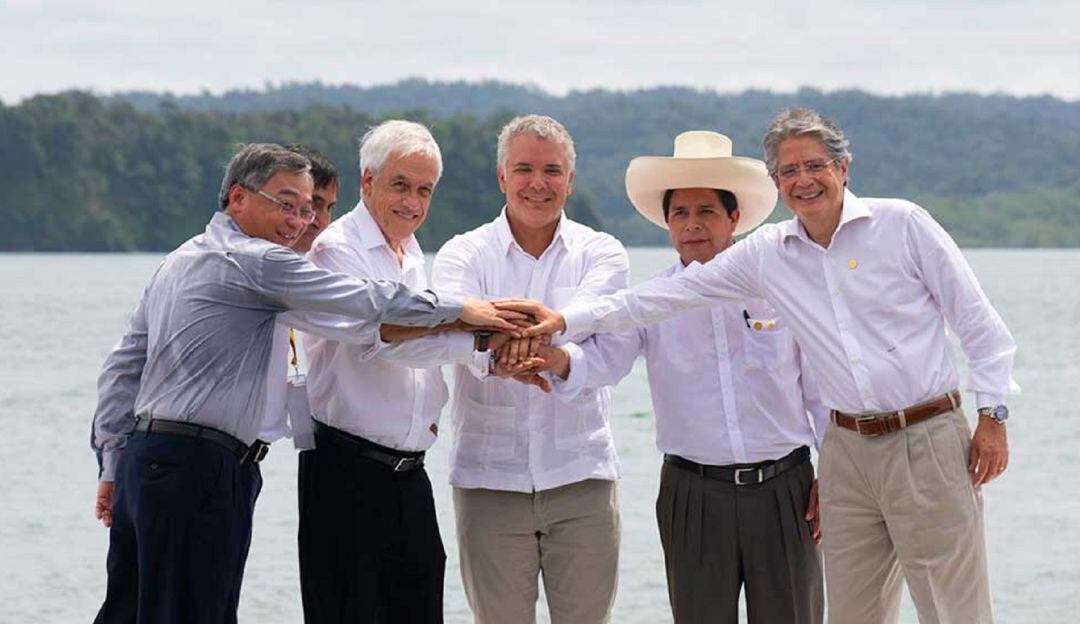 En la Cumbre estuvieron presentes, además del Presidente Duque, los mandatarios de Perú, Pedro Castillo; Ecuador, Guillermo Lasso Mendoza; Chile, Sebastián Piñera; y el Ministro de Hacienda de México, Rogelio Ramírez, en representación del mandatario Andrés Manuel López Obrador.