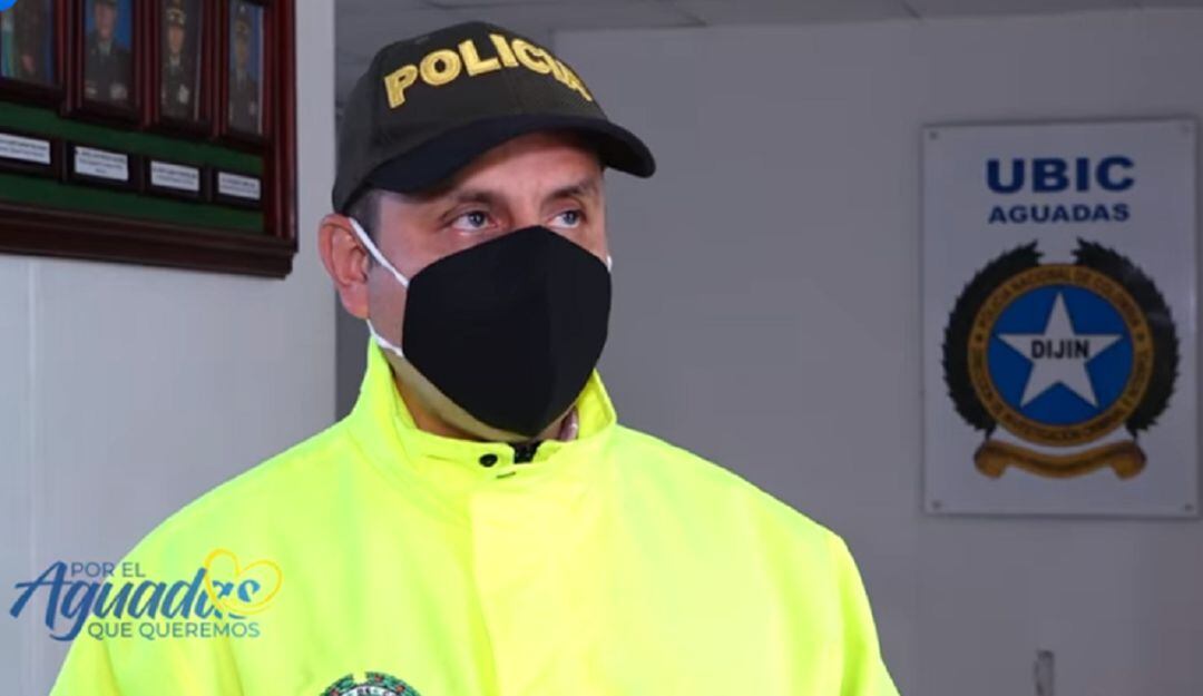 Intendente Urdaney Arboleda, comandante de la Sijín en Aguadas y Pácora.