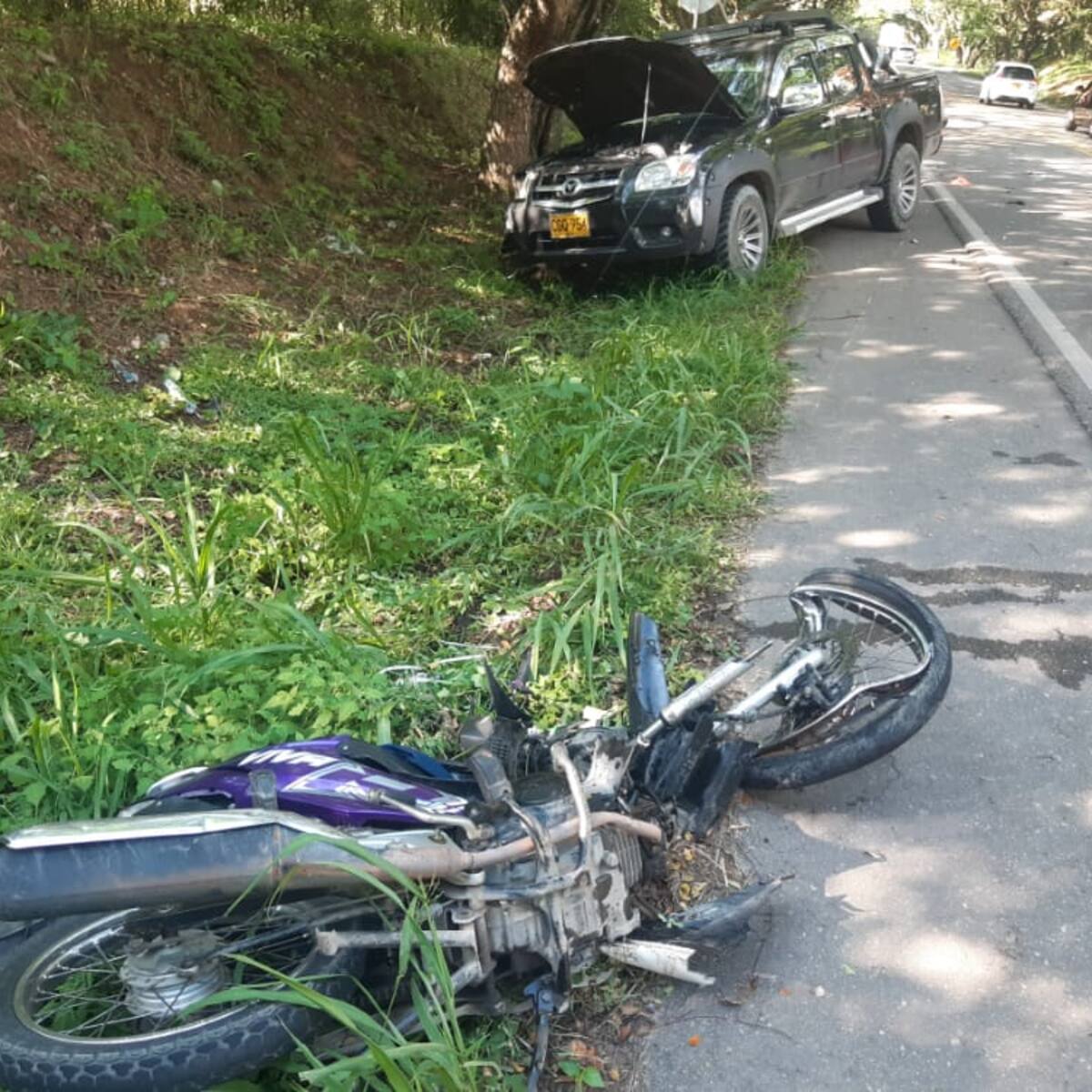 Accidente en la Ruta 45, en el Huila dejó un motociclista muerto