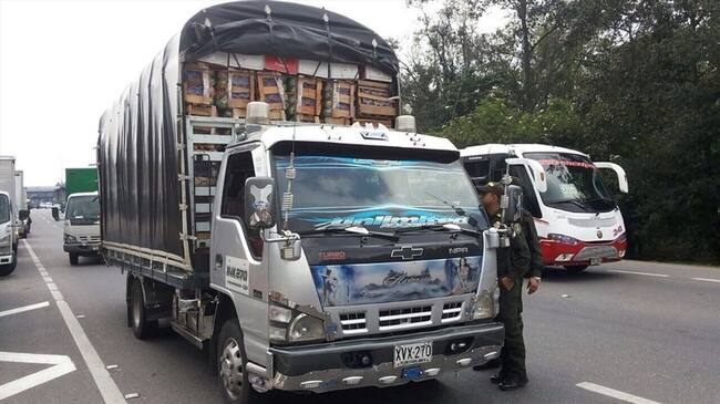 Paro de camioneros. Foto: Colprensa
