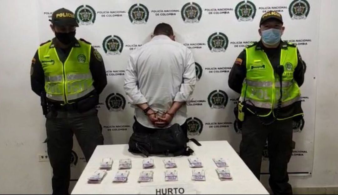 Capturado por hurto.