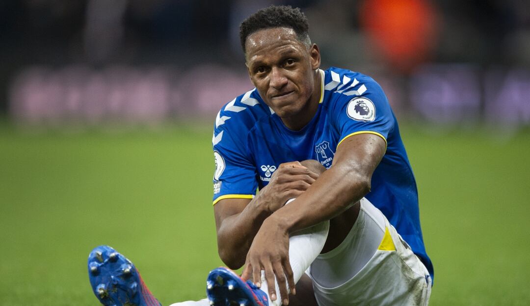 Yerry Mina apenas ha podido disputar 14 partidos con el Everton en la presente temporada.
