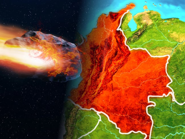 ¿Qué pasó con el asteroide YR 2024 y su posible impacto en Colombia? Planetario de Bogotá responde. Foto realizada por diseño Caracol Radio.