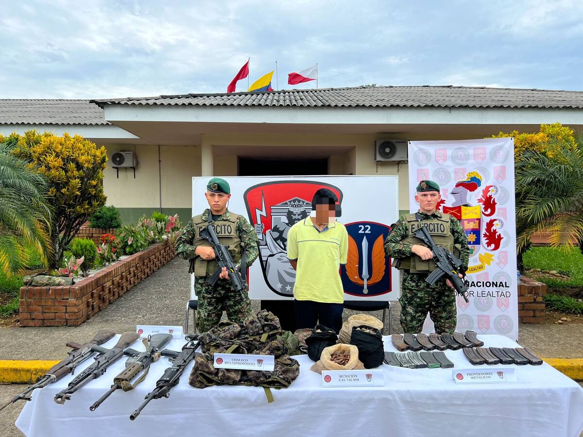 En Putumayo capturan a alias Keiler, utilizaba a menores de edad para el tráfico de armas