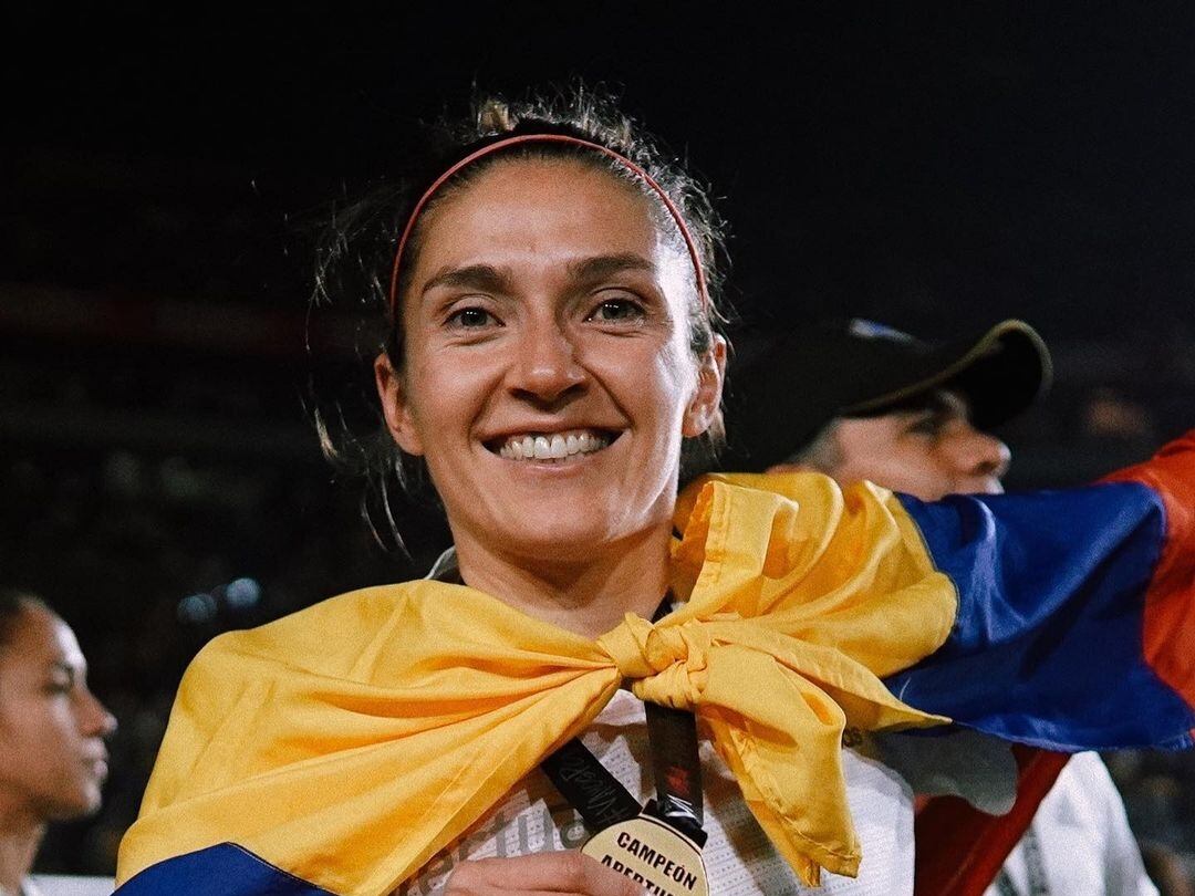 Natalia Gaitán celebrando con la Selección Colombia. / @03nataliagaitan
