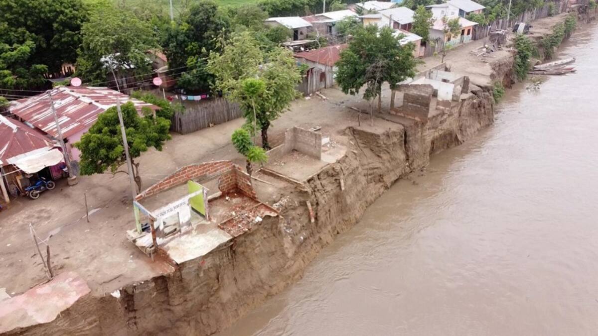 Erosión del Río Magdalena destruyó 40 viviendas en un corregimiento de Magangué