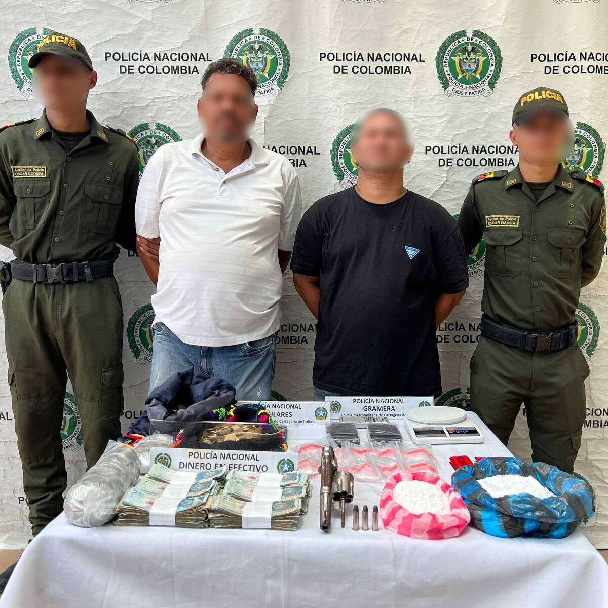 Capturaron a tres presuntos integrantes de banda dedicada al tráfico de estupefacientes en Cartagena