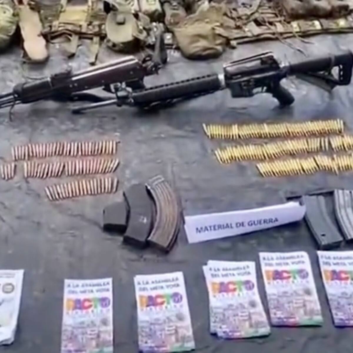 Encuentran propaganda política del Pacto Histórico en incautación contra disidencias Farc