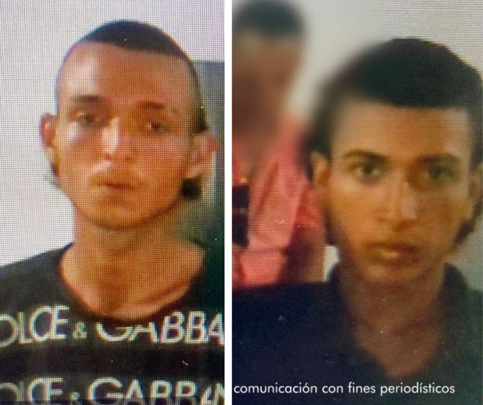 Samuel Abel Pérez Reyes y Juan Carlos González Cárdenas, presuntos autores del feminicidio de Liz Camila Berrío en Montería.