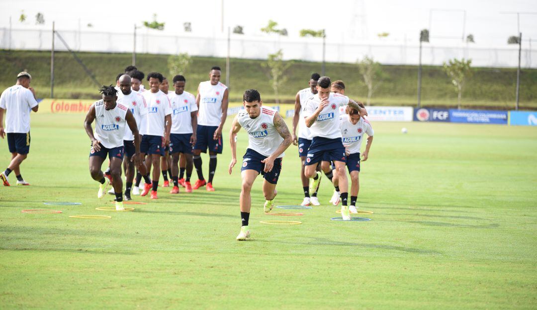 Selección Colombia entrenando en Barranquilla previo al duelo ante Ecuador en 2021