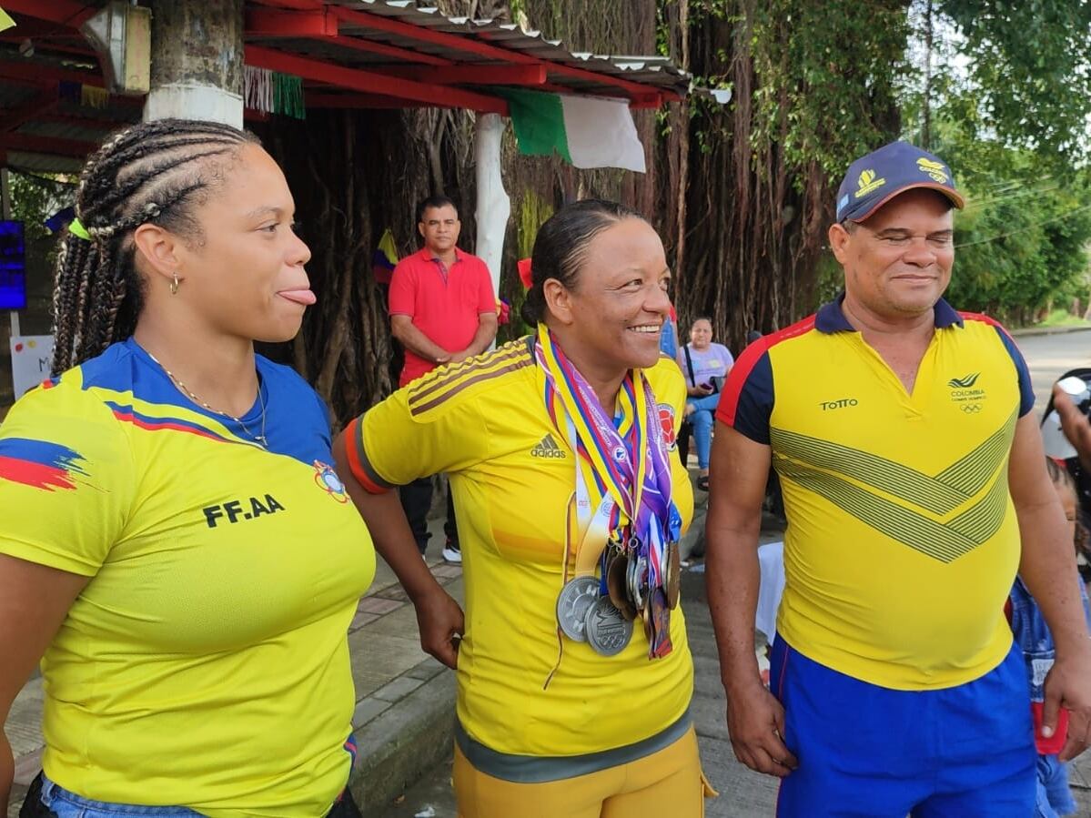 Familia de la medallista olímpica- foto Yeison Rojas