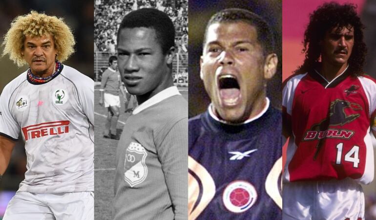 Carlos Valderrama, Willington Ortiz, Óscar Córdoba y Leonel Álvarez.