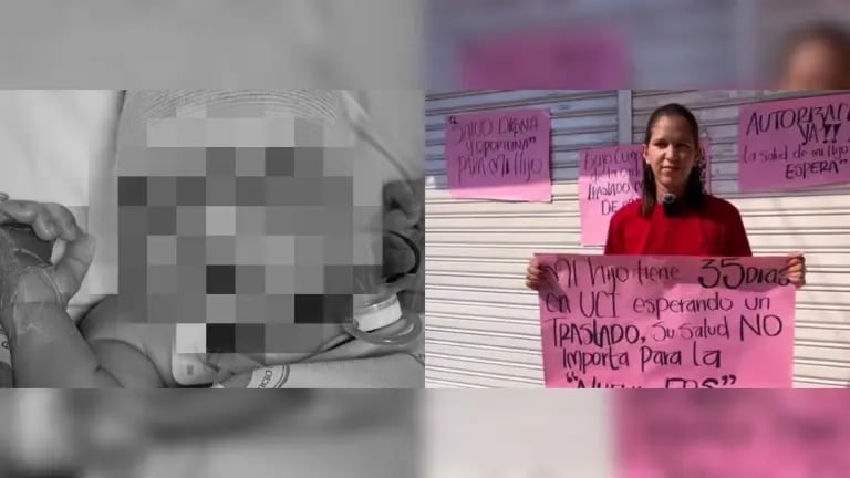 Isaías David, bebé fallecido. Su madre realizó diferentes plantones en su región. // Colprensa