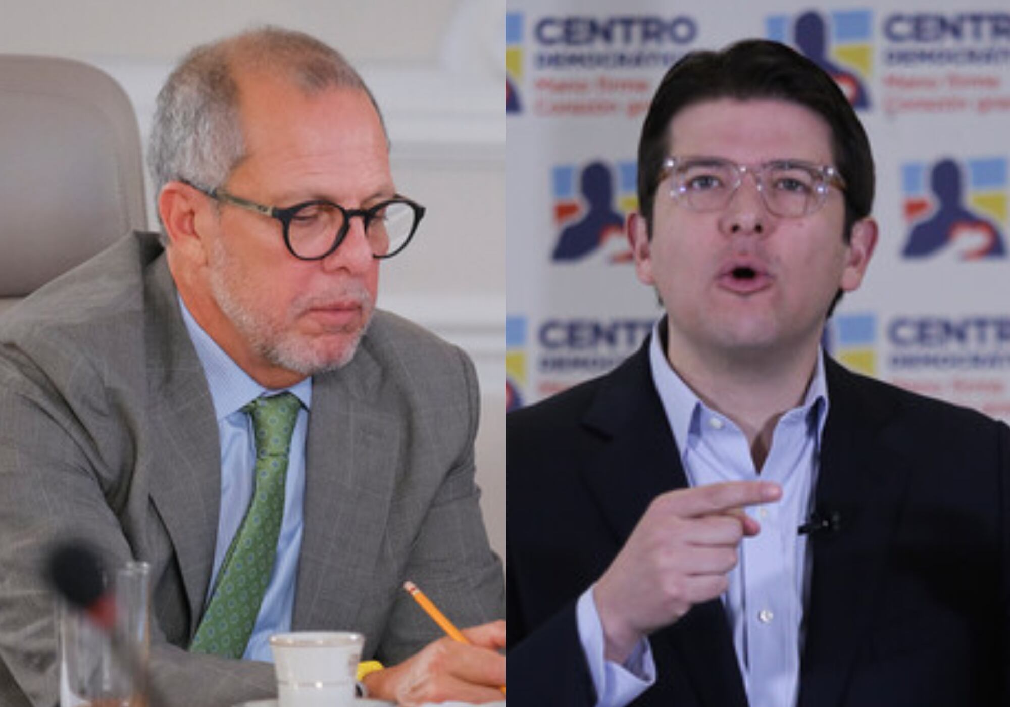 Alfredo Saade y Miguel Uribe. Fotos: Colprensa - Ovidio González / (Colprensa - Cristian Bayona).